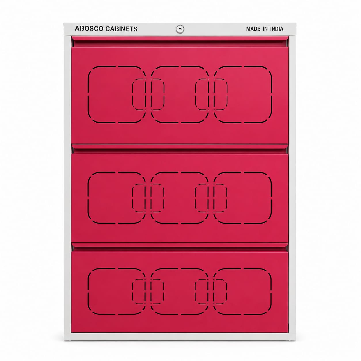 ABOSCO 3 Door Double Decker  Steel Shoe Rack Cabinet