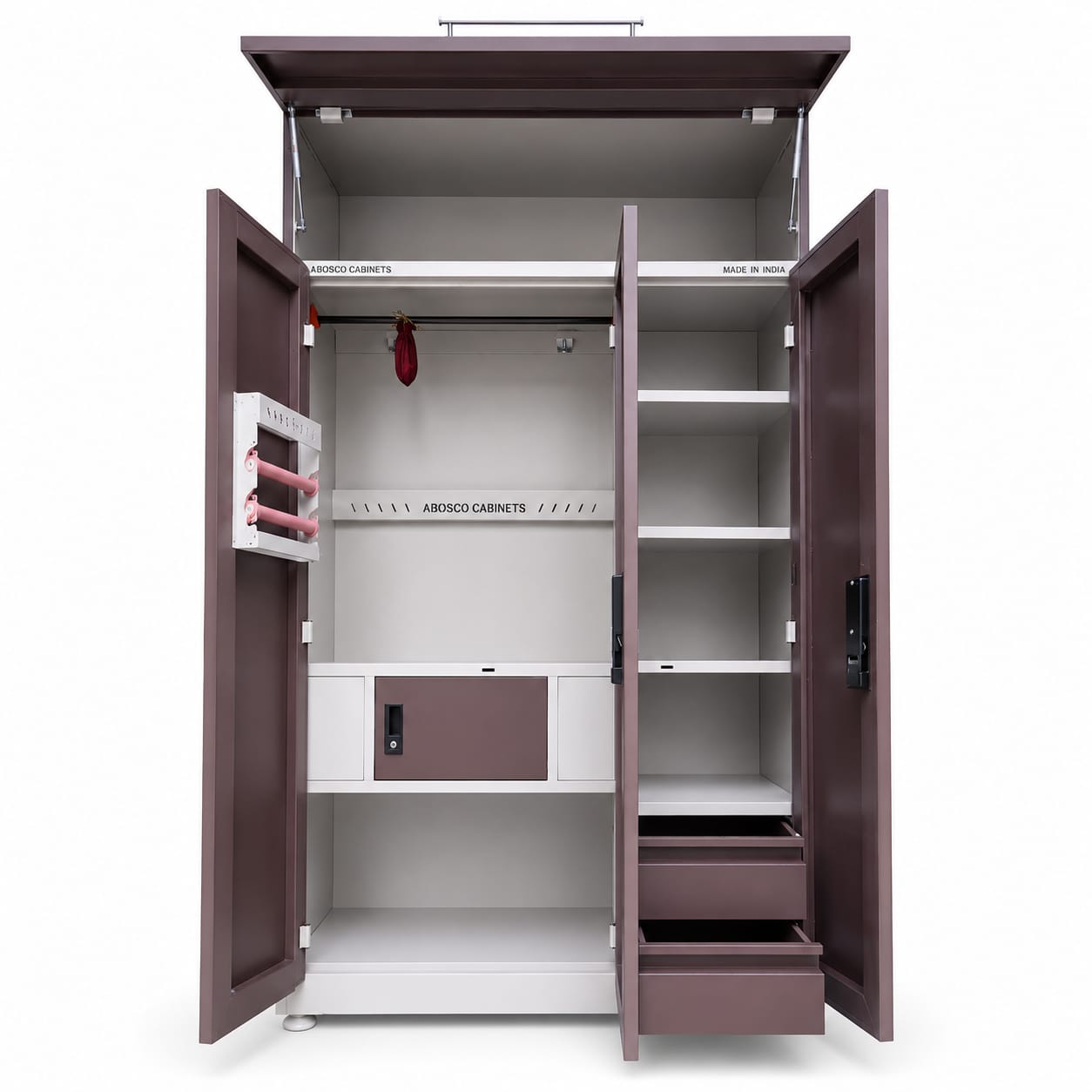 ABOSCO 3 Door Hydraulic Steel Cabinet with  Drawer Unit - 2