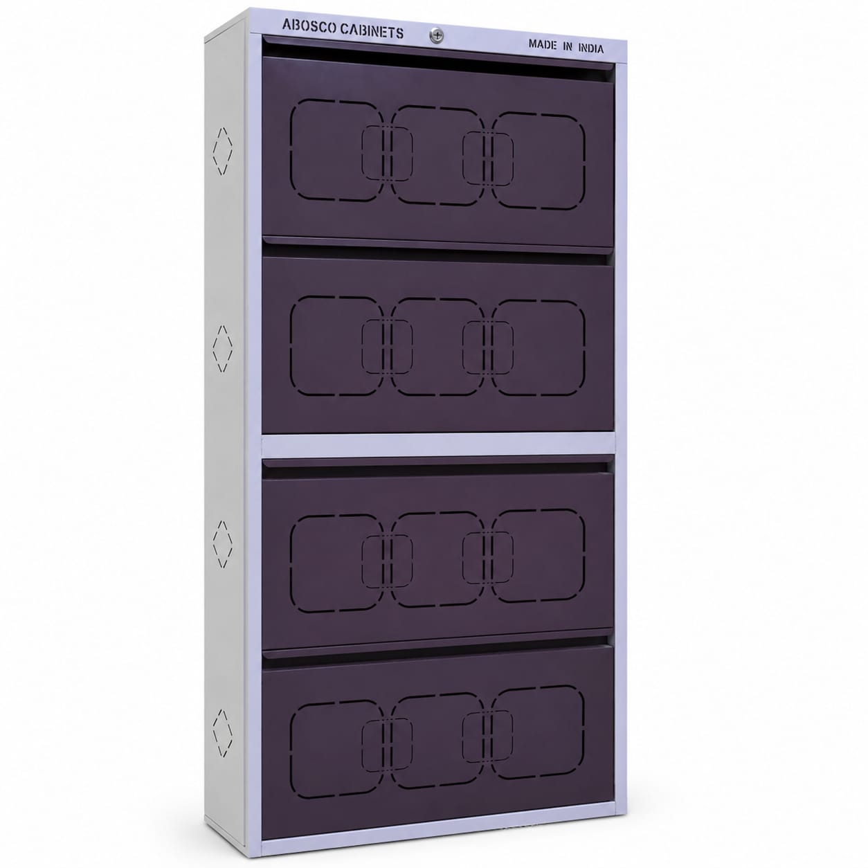 ABOSCO 4 Door Double Decker  Steel Shoe Rack Cabinet - 1