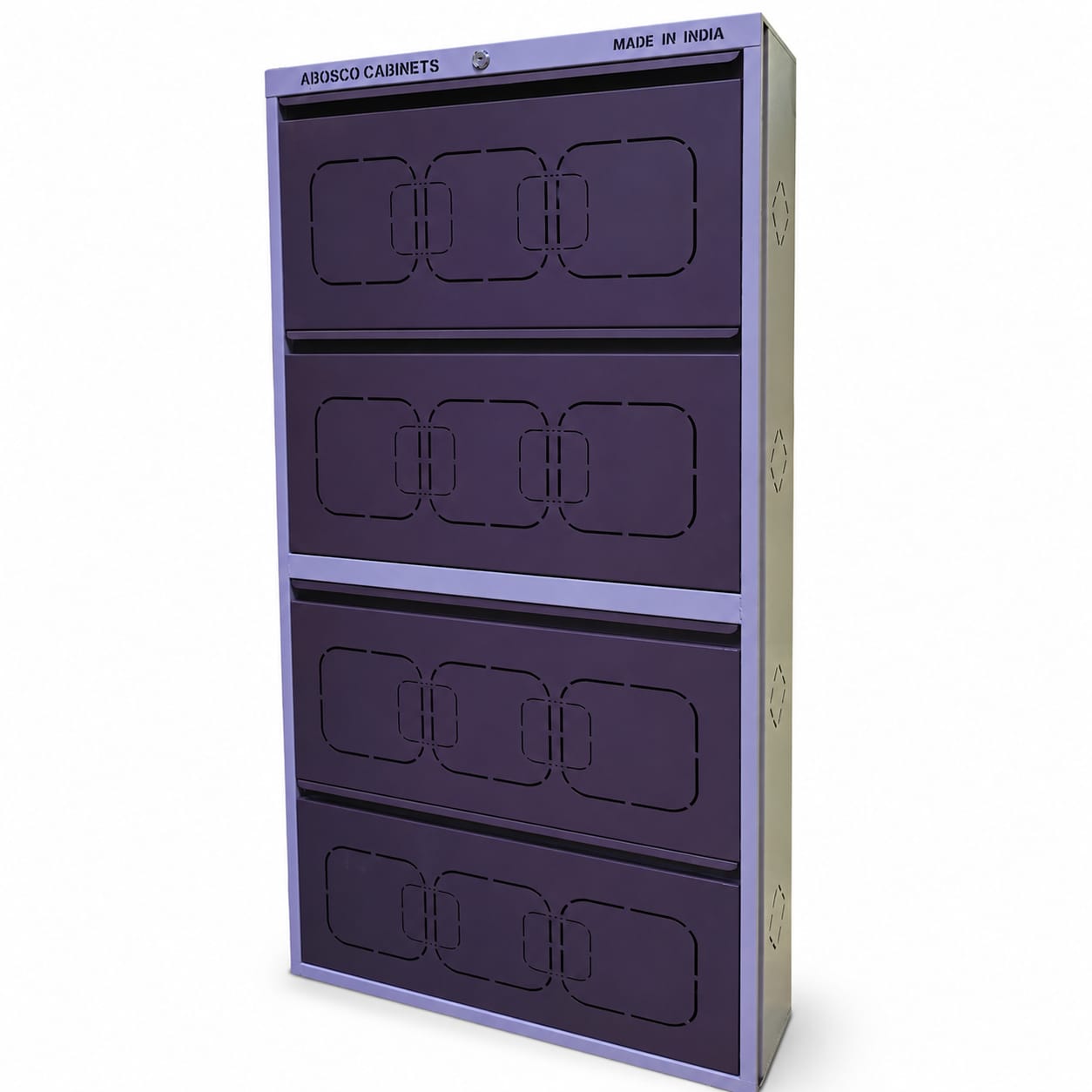 ABOSCO 4 Door Double Decker  Steel Shoe Rack Cabinet - 2